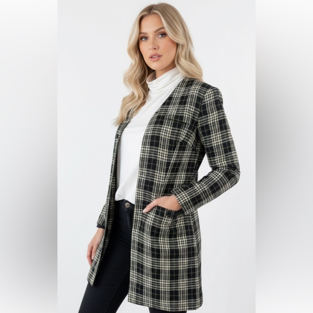 Worthington plaid trench clueless style jacket size 4